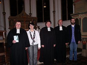 Gottesdienst-Team: Jürgen und Katja Giszas, Werner Milstein, Klaus-Dieter Obach, Henrik Langelahn - Foto: Jürgen Giszas